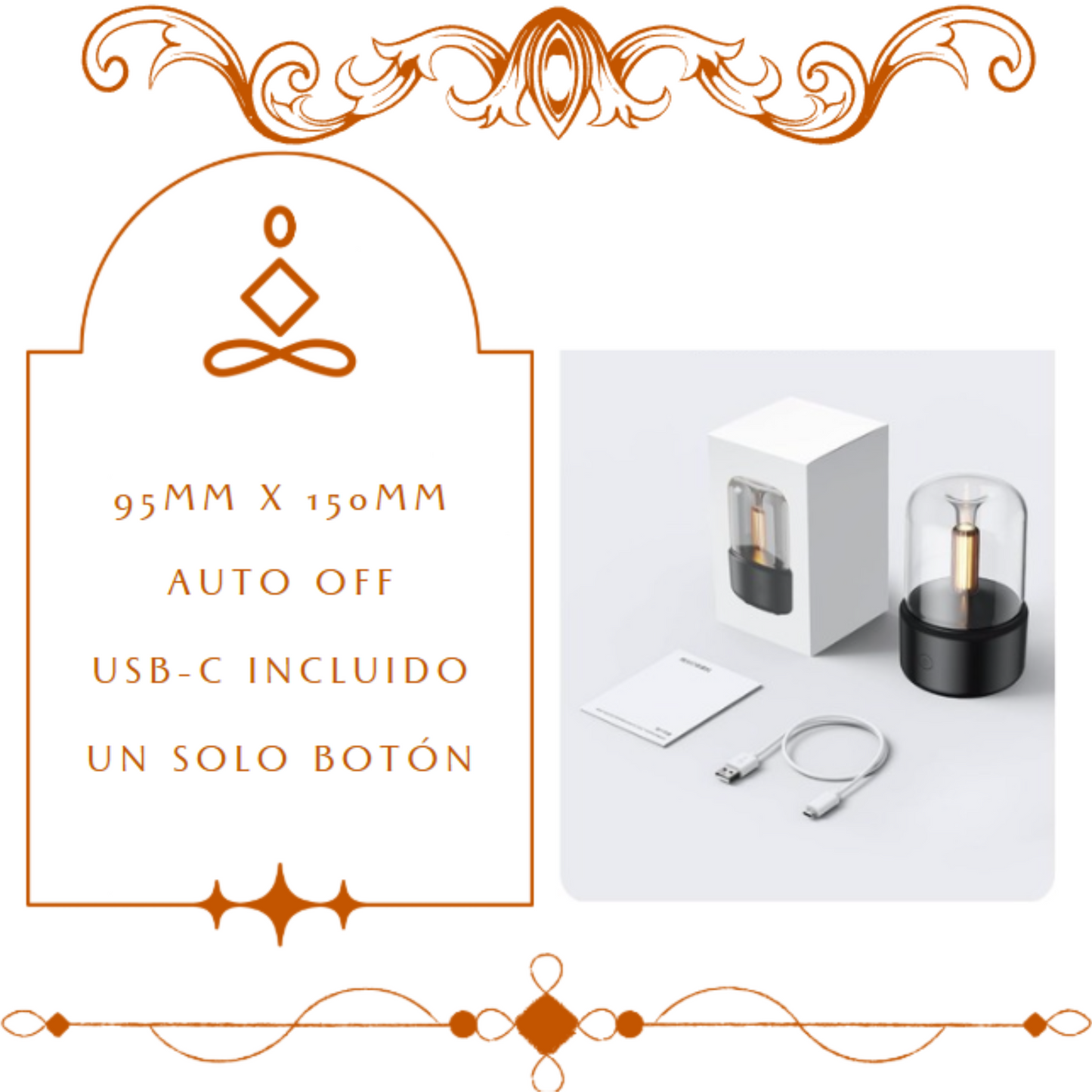 Difusor de Aromaterapia con Luz de Vela